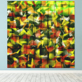 Abstracte olie- en acrylverf 5 canvas afdruk (Insitu (Houten vloer))