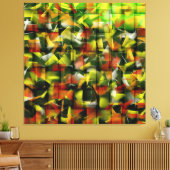 Abstracte olie- en acrylverf 5 canvas afdruk (Insitu (Woonkamer))