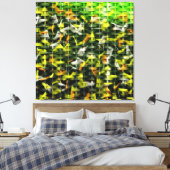 Abstracte olie- en acrylverf op Wicker Canvas Afdruk (Insitu (Slaapkamer))
