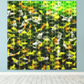 Abstracte olie- en acrylverf op Wicker Canvas Afdruk (Insitu (Houten vloer))