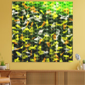 Abstracte olie- en acrylverf op Wicker Canvas Afdruk (Insitu (Woonkamer))