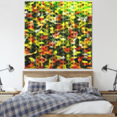 Abstracte olie- en acrylverf op wijn 2 canvas afdruk (Insitu (Slaapkamer))