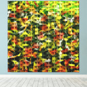 Abstracte olie- en acrylverf op wijn 2 canvas afdruk (Insitu (Houten vloer))