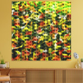 Abstracte olie- en acrylverf op wijn 2 canvas afdruk (Insitu (Woonkamer))