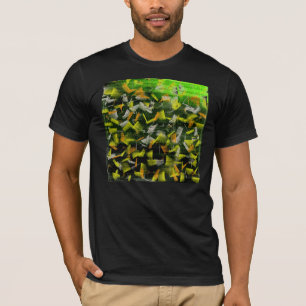 Abstracte olie- en acrylverf t-shirt
