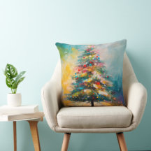 Abstracte Olie Kerstboom, Pastel Splatter