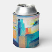 Abstracte olie-textuur artistry blikjeskoeler (Blikje Voorkant)