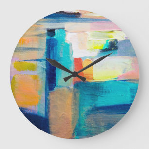 Abstracte olie-textuur artistry grote klok