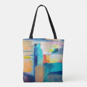 Abstracte olie-textuur artistry tote bag (Achterkant)