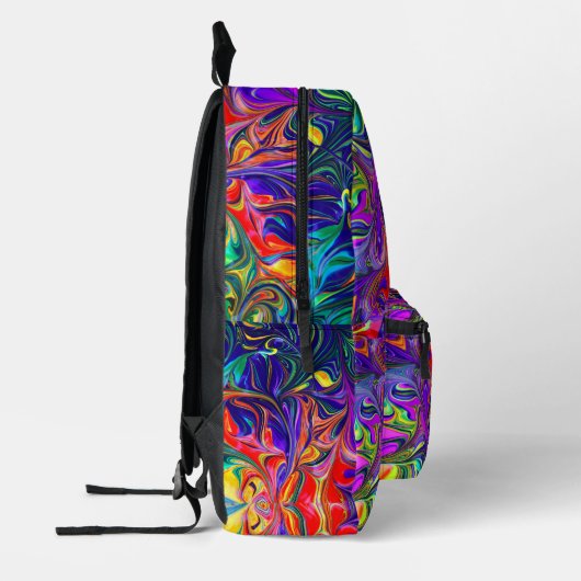 Abstracte oliePrint Cut Sew Rugzak (Links)