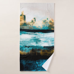 Abstracte oliestextuurachtergrond. Verf op canvas. Badhanddoek