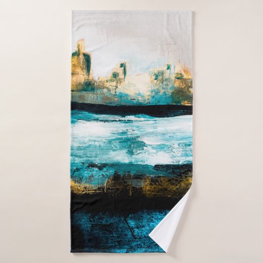 Abstracte oliestextuurachtergrond. Verf op canvas. Badhanddoek (Badhanddoek)