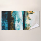 Abstracte oliestextuurachtergrond. Verf op canvas. Badhanddoek (Badhanddoek)