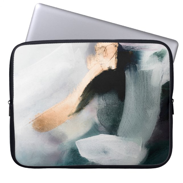 Abstracte oliestextuurachtergrond. Verf op canvas. Laptop Sleeve (Voorkant)