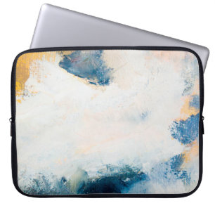 Abstracte oliestextuurachtergrond. Verf op canvas. Laptop Sleeve