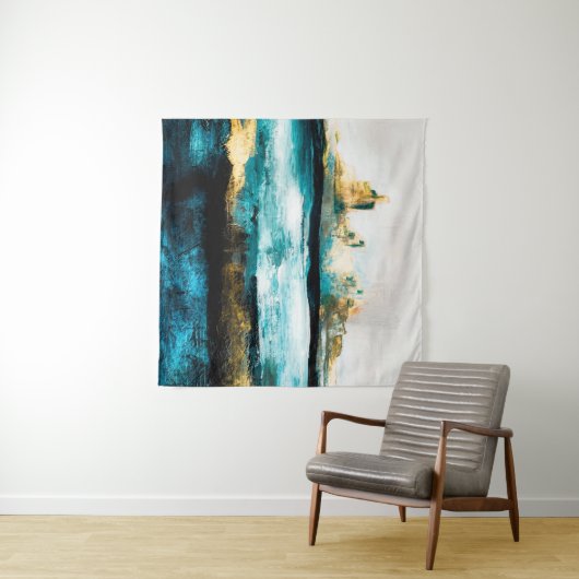 Abstracte oliestextuurachtergrond. Verf op canvas. Wandkleed (In Situ (horizontaal))