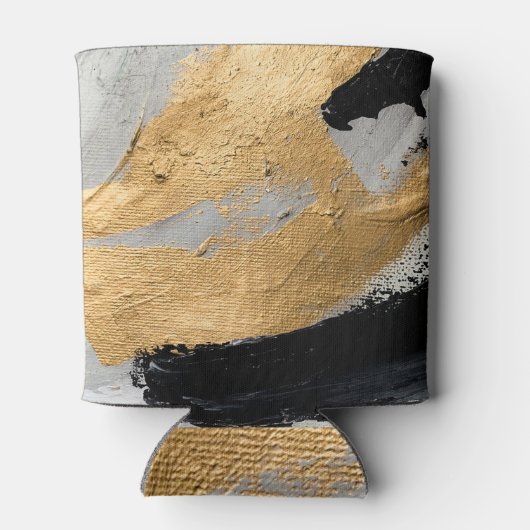 Abstracte olietextuur: Canvaskunst Blikjeskoeler (Achterkant)