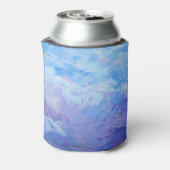 Abstracte olieverf canvas textuur blikjeskoeler (Blikje Achterkant)