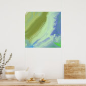 abstracte olieverf kunst poster (Keuken)