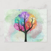 abstracte olieverf met een fraaie boomkleuring briefkaart (Voorkant)
