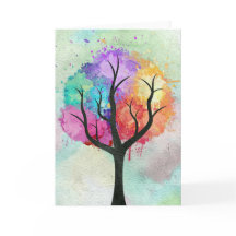 abstracte olieverf met een fraaie boomkleuring