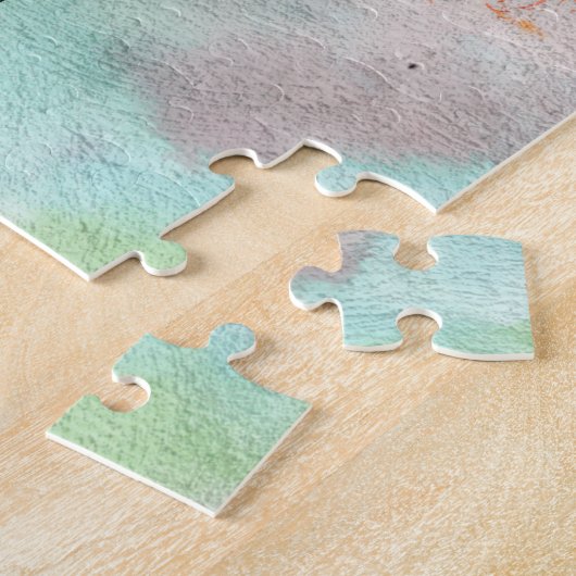 abstracte olieverf met een fraaie boomkleuring legpuzzel (Zijkant)