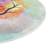 abstracte olieverf met een fraaie boomkleuring snijplank (Hoek)