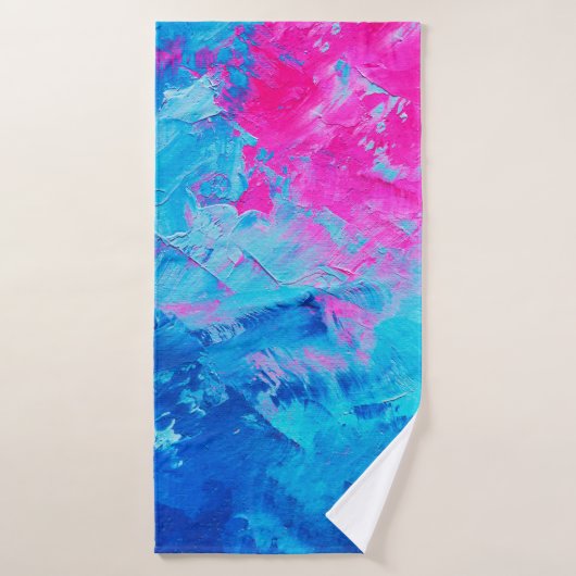 abstracte olieverf op canvas, achtergrond badhanddoek (Badhanddoek)