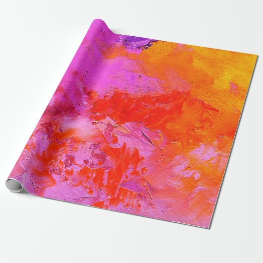 abstracte olieverf op canvas, achtergrond cadeaupapier (Uitgerold)