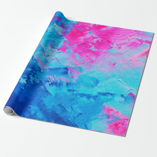 abstracte olieverf op canvas, achtergrond cadeaupapier (Uitgerold)