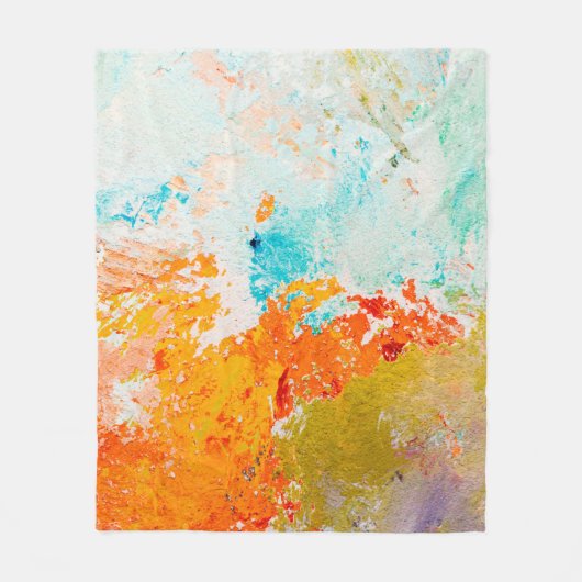 abstracte olieverf op canvas, achtergrond fleece deken (Voorkant)
