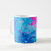 abstracte olieverf op canvas, achtergrond koffiemok (Voorkant links)