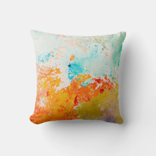abstracte olieverf op canvas, achtergrond kussen
