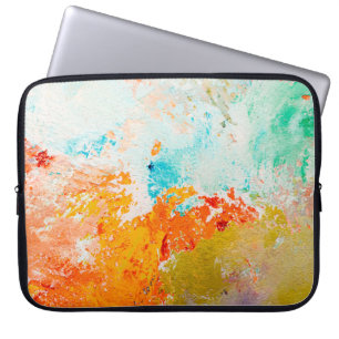 abstracte olieverf op canvas, achtergrond laptop sleeve