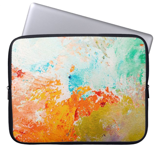 abstracte olieverf op canvas, achtergrond laptop sleeve (Voorkant)