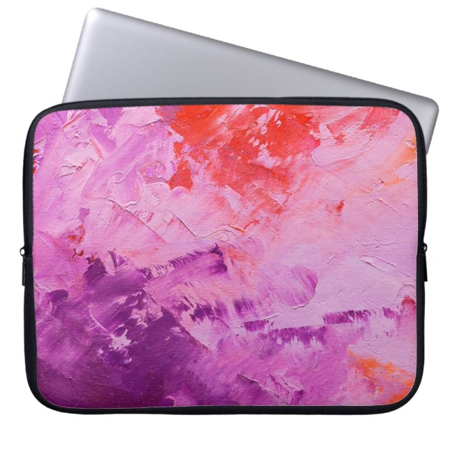 abstracte olieverf op canvas, achtergrond laptop sleeve (Voorkant)
