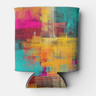 Abstracte olieverfschilderij, expressieve achtergr blikjeskoeler