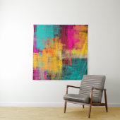 Abstracte olieverfschilderij, expressieve achtergr wandkleed (In Situ (horizontaal))