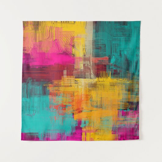 Abstracte olieverfschilderij, expressieve achtergr wandkleed (Voorkant)