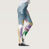 Abstracte olieverfschilderij Leggings (Rechts)