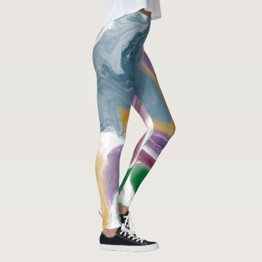 Abstracte olieverfschilderij Leggings (Rechts)