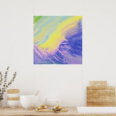 abstracte olieverfschilderkunst poster (Keuken)