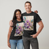 Abstracte olieverftechniek bloemen bladeren t-shirt (Unisex)