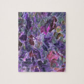 Abstracte olievlekken Roze Paarse bladeren Legpuzzel (Verticaal)