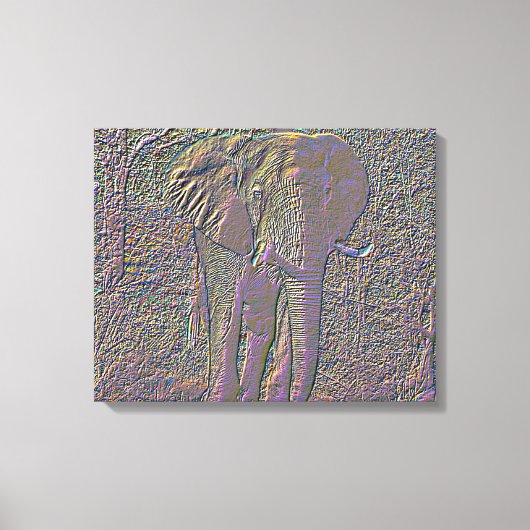 Abstracte Olifant Canvas Afdruk (Voorkant)
