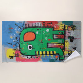 Abstracte Olifant Pop Art Illustratie Strandlaken