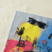 Abstracte Olifant Pop Art Illustratie Strandlaken (In situ)
