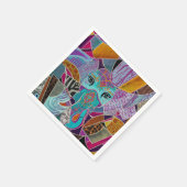 Abstracte olifantencollage - gemengde texturen servet (Hoek)