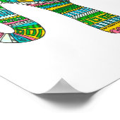 Abstracte olifantendruk. Kunst voor het illustrere Poster (Hoek)