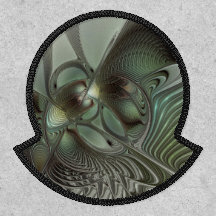 Abstracte olijf salie groene grijze fractale kunst